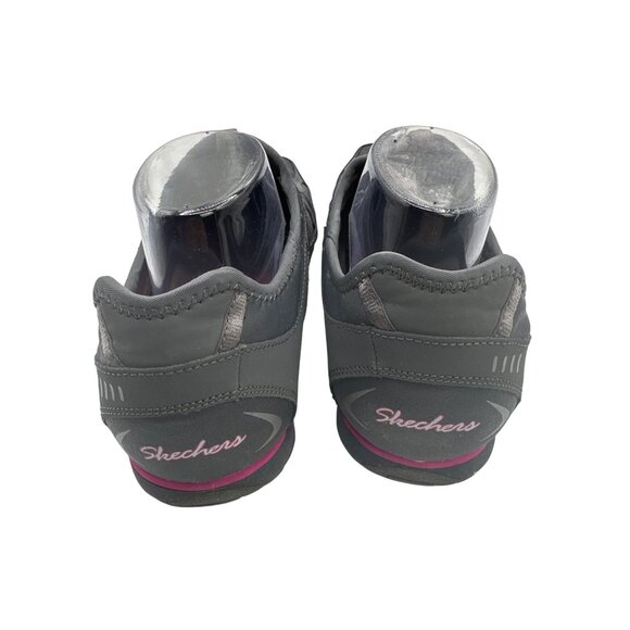 Skechers s Size 10 Gray Athletic Sneakers Mesh Synthetic Slip-On Accents - Picture 5 of 9